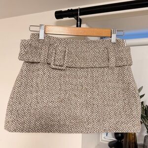 Dynamite Herringbone Knit Mini Skirt